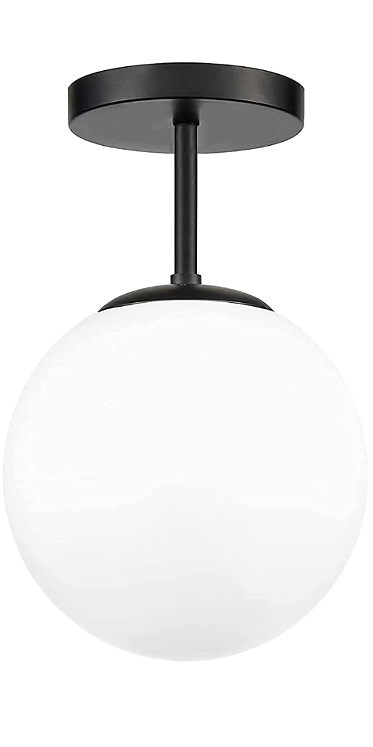 Gold Semi Flush Mount Ceiling Light Fixture with Clear Glass Light Fixture Mid Century Light Fixtures Gold Semi Flush Ceiling Light Fixtures for Dining Room Kitchen Island (Bulb Incl)