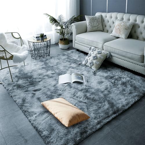 Tapis chambre pour à coucher et salon lavable grand format gris - 2