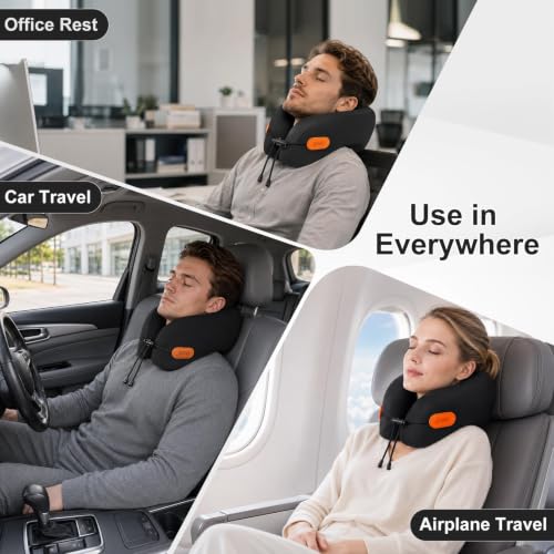 Image of Ergonomic Travel Pillow,100% Memory Foam Travel Neck Pillow For Airplanes