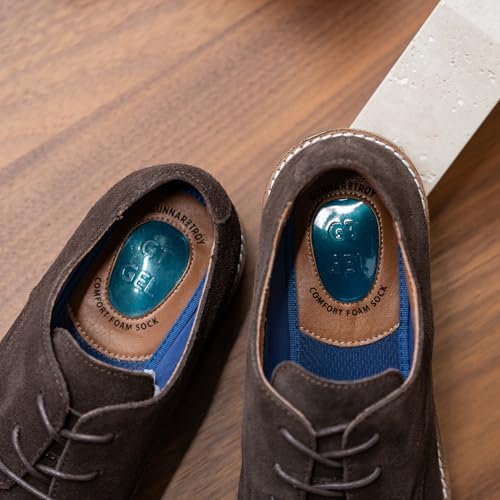 Image of Gunnar and Troy Sentinel Mens Oxford Dress Shoes, Multi-Colors & Sizes | Men's Wingtip Oxford Dress Shoes, Soft Leather Classic Lace-Up Modern Shoes
