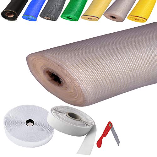 Image of UR LITTLE SHOP Fiberglass Mosquito Net for Windows 4 /9 Feet (120 /270 Cm) 48 /108 Inches 1 Year Guarantee Without Stitching (White Color) 200GSM