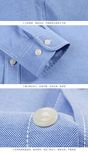 Chemise décontractée hommes mode bureau et sorties hiver bleu rétro - 6