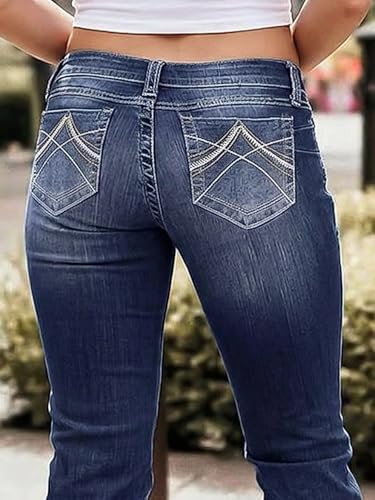 Image of Flamingals High Waist Boot Cut Jeans for Women Flare Denim Pants