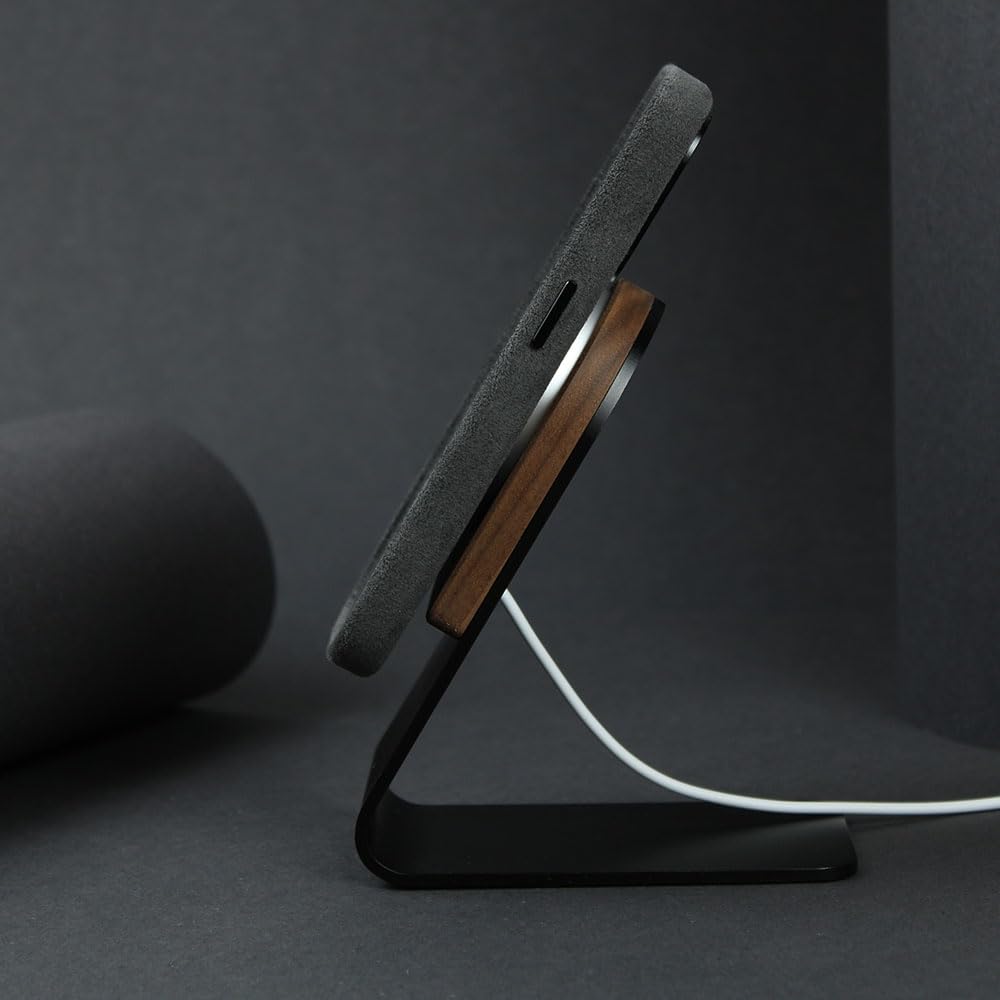 Alcantara-Hülle Kompatibel mit iPhone 15 Pro, Ultra-schlankes und rutschfestes Premium-Case, stoßfest und kabelloses Laden unterstützend (iPhone 15 Pro)