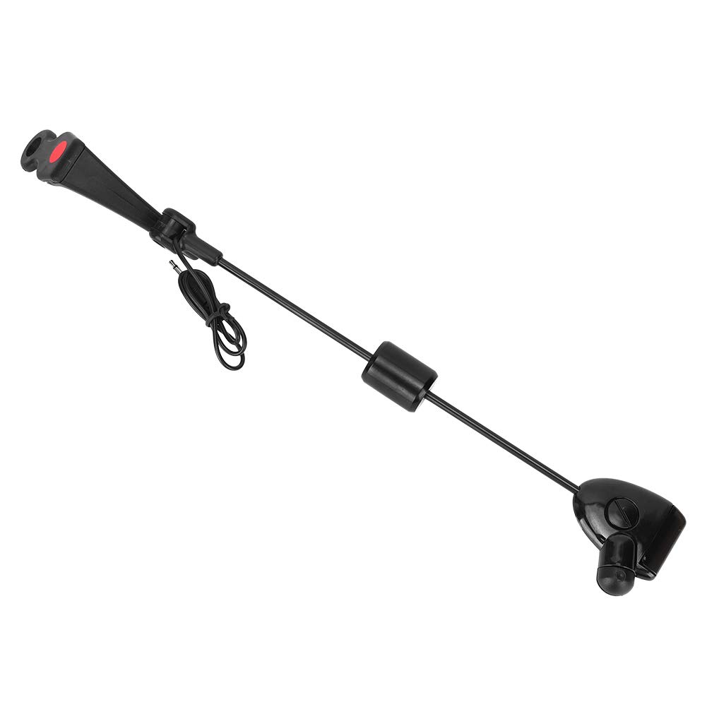 Juego de 4 Alarmas de Picadura de Pescado, Indicadores Compactos e Impermeables con Alertas de Sonido y Luz para Pesca Nocturna, Plástico Duradero, Negro, 9,4x1,6x0,6 Pulgadas