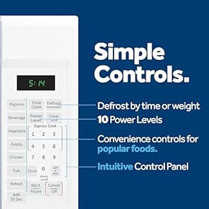 Ge gcst14s1www microwave oven1100 watt 7 auto cooking settings kitchen essentials for the countertop dorm room or apartment child lock technology 14 cu ft white  urban country home decor