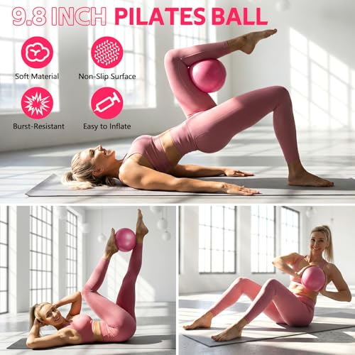 Image of WALITO Home Pilates Kit for Women,Pilates Ring Set with Magic Circle,Resistance Bands,Figure 8 Workout Bands,Mini Ball, Compact Toning Fitness Essentials Starter Set Accessories Gift