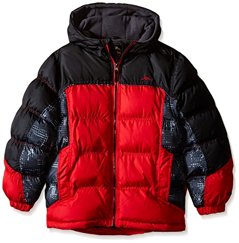 Pacific Trail Boys' Puffer Coat with Print Blocking