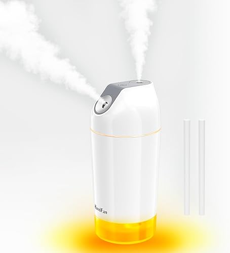 HandFan Humidificador portátil, humidificador ultrasónico que funciona con pilas, humidificador personal inalámbrico recargable por USB, Nano Frost,