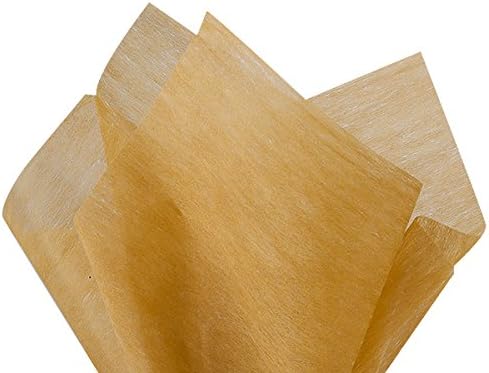 Pack Of 100, Solid Gold Non-Woven Fiber Tissue Sheets 20" x 26" Reusable & 100% Polyester