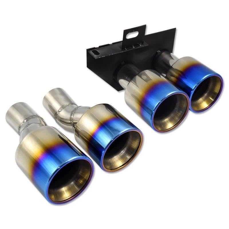 Sortie d'échappement quad pour BMW 520i 528i look M5 bleu