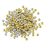 Beadsland Dome Studs Hotfix in Size 6mm,1/3 Round Flat Back Dome Studs with 200pcs (Silver)