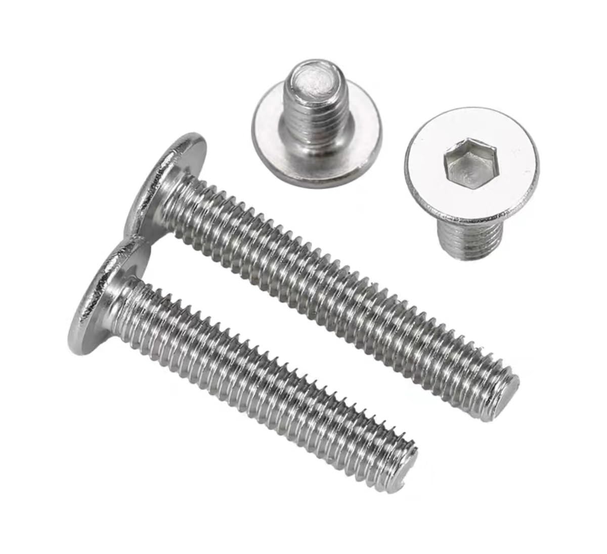 Viti A Testa Piatta Ultra Sottili Con Brugola – Acciaio Inox 304 Nero – Misure Metriche (M1.6 A M8)