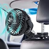 LEMOISTAR Car Fan, USB Powered Car Circulator Fan with Multi-Directional Hook, 4 Speed, 360°...