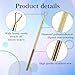 Guduling 3 PCS Scratch Off Tool,Stainless Steel Lotto Scratcher Tool,Gold Multi-Use Lottery Scratcher Tools, for Tickets,Stickers, Labels,Cuticle Tools for Professionals and Amateurs