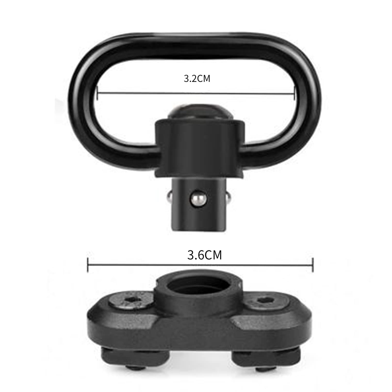 M Lok Qd Sling Swivel Adapter Schnell abnehmbares Kit mit 360 Grad Drehung Sling Mount Adapter Rail Mount Multifunktions Taktische Werkzeuge