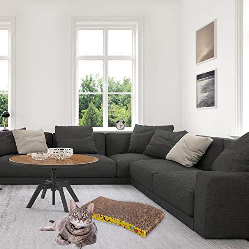 Balacoo — Cama retangular para arranhão para gatos e gatos, raspadinha, para gatinho, cor aleatória,