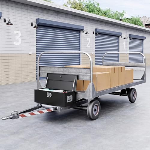 Image of Yizosh 30 Inch Steel Heavy Duty Truck Bed Tool Box, Trailer Tongue Tool Box with Lock and Keys, Tool Box for Storage, Utility Trailer Tool Box for Truck, Pickup, RV, Trailer