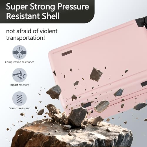 20 Inch Carry-on Luggage, 22x14x9 Airline Approved Carry on Luggage, Hard Shell Small Rolling Carry on Suitcase with Spinner Wheels TSA Approved for Travel (Pink, 20 Inch)3