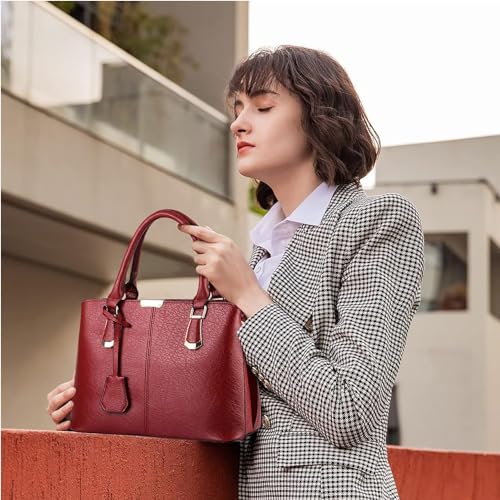 Dayfine Top Handle Handbags for Women PU Leather Satchel Handbag Tote Bags Purse Ladies Briefcase Shoulder Bag Crossbody Bag2