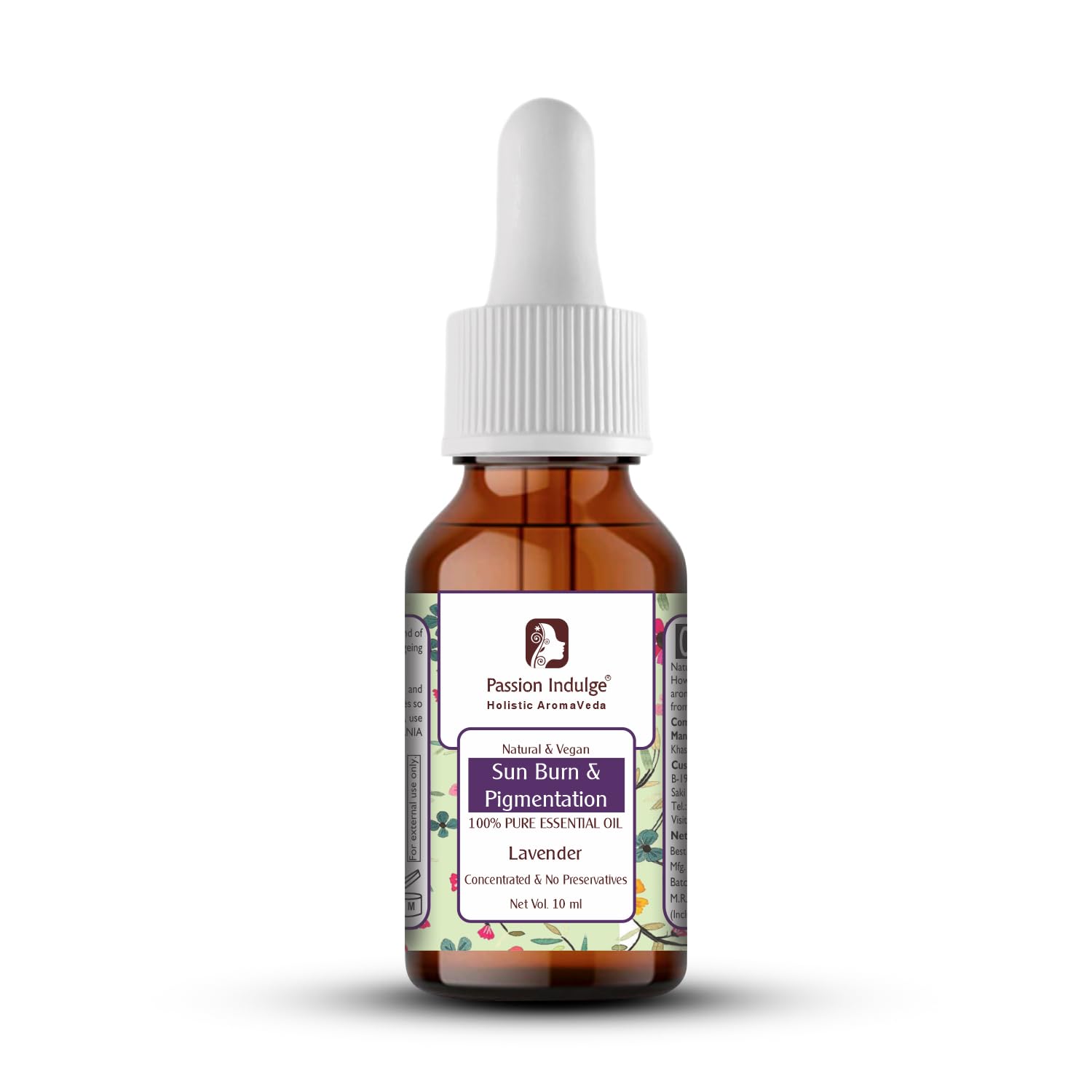 Passion Indulge Natural Lavender Pure Essential Oil, for Acne | Sun Burn | Pigmentation & insect Repellent 10ml
