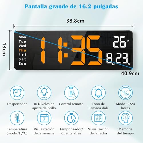 El Mejor Listado de Reloj para Pared del mes. 17 Imagen adicional