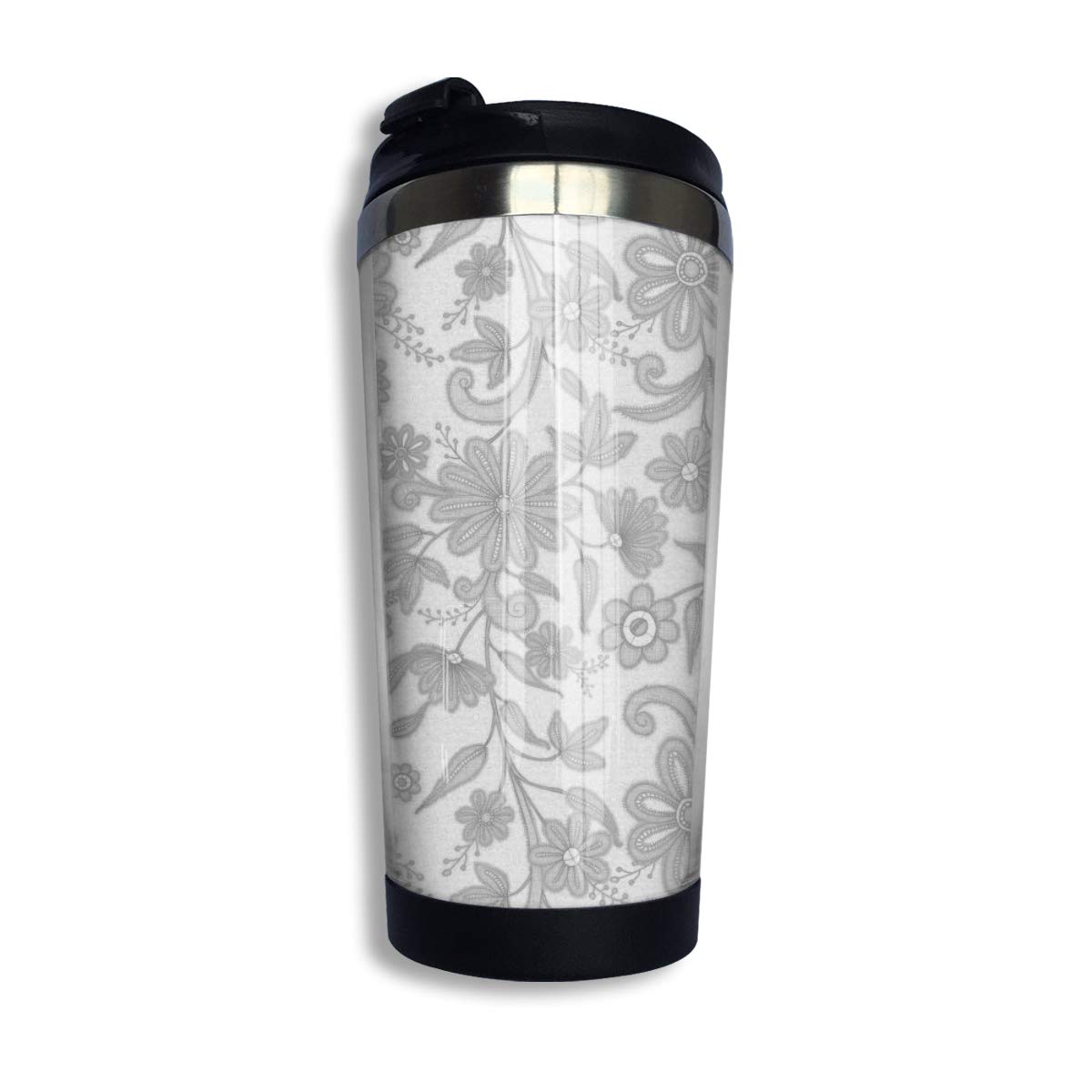 Amazon Co Jp グレー シック タンブラー コーヒーカップ 保温コップ ウォーターボトル 携帯マグ 水筒 ふた付き ジュース 茶 カップ ステンレス 真空断熱 二重構造 持ち運び 400ml Home Kitchen