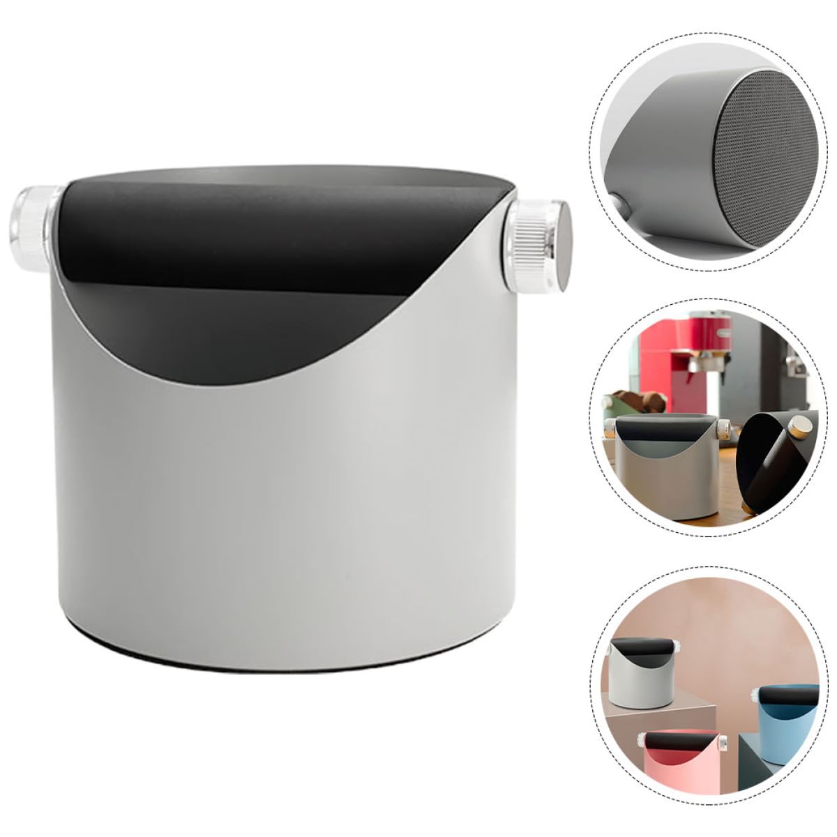 SHINEOFI Kaffeepulver Abklopfbehälter Stahl Espresso Abklopfbehälter Kaffeezubehör Für Kaffeestationen Kaffeerestebehälter Für Zuhause Und Cafés