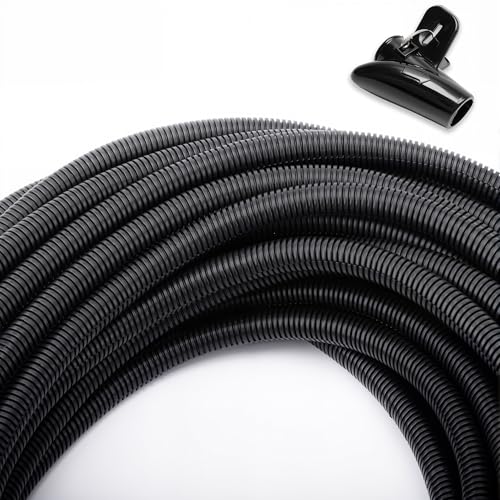Image of ZhiYo 50 FT 1 /2 inch Wire Loom Split Tubing Auto Wire Conduit | Flexible Cover, Plastic Cover for Electrical Wires & Cables, High Temperature (-40F to 257F)