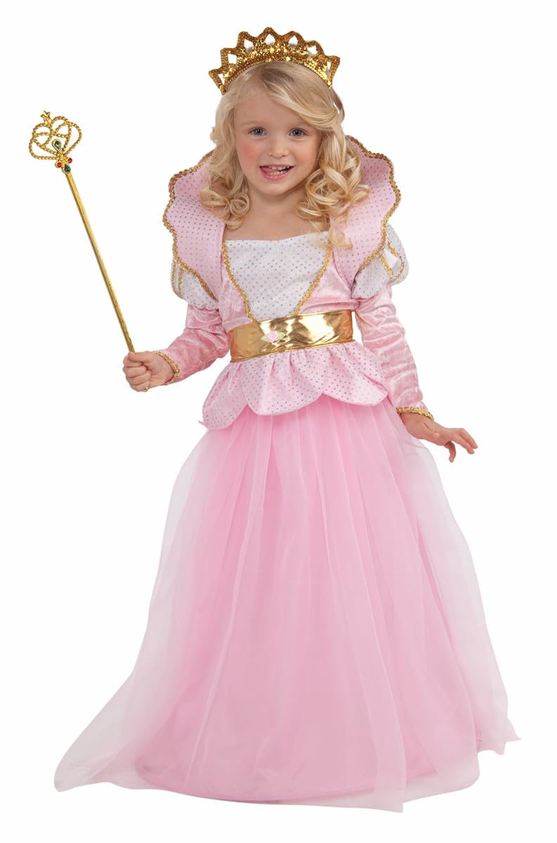 Rubies Disfraz Princesa Reluciente para niña, Trajes princesas, Vestido con cinturón y tiara, Rosa, para fiestas, regalos, cumpleaños, Carnaval