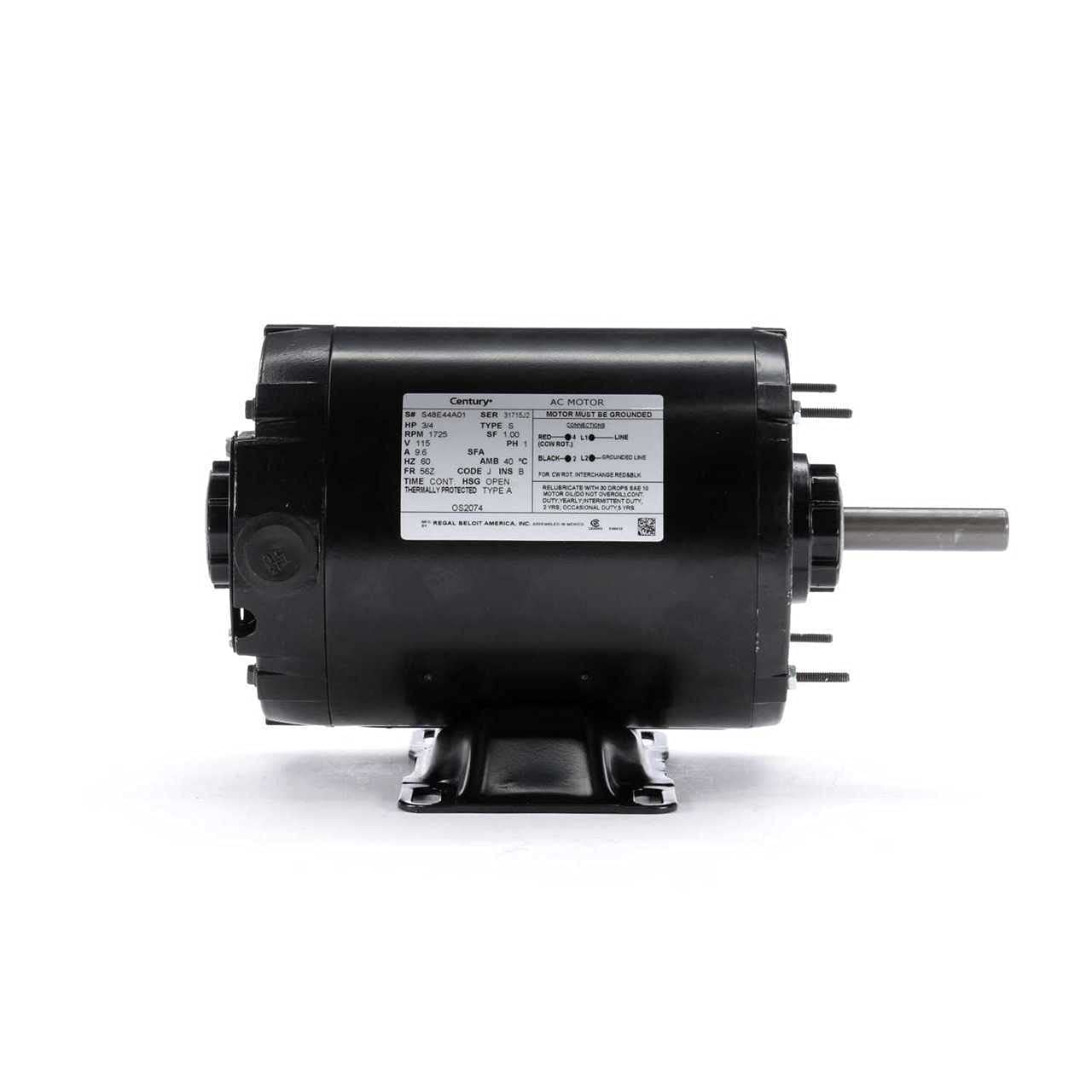 a.04 3/4 hp 1725 RPM 56Z Frame 115V Split Phase Rigid Base Motor