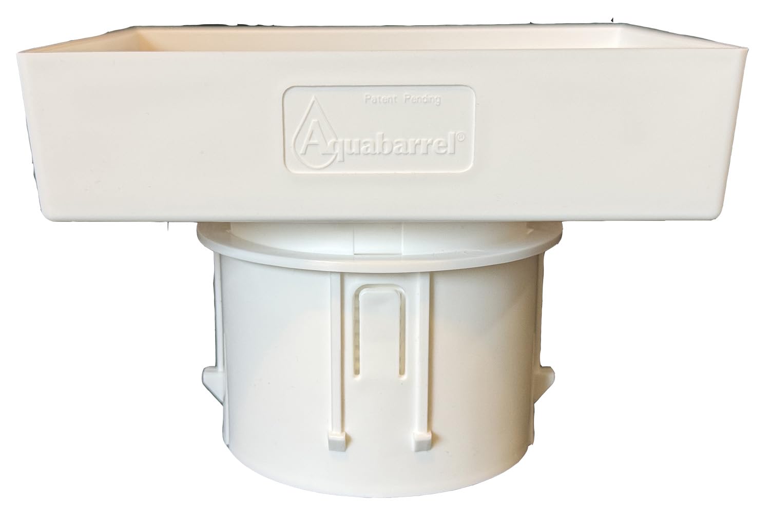 Aquabarrel Patented Adjustable Universal Downspout to Drain Pipe Tile Adapter (White, 4x6x4)