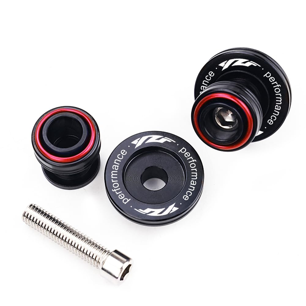 Para Yamaha YZF R1/S/M R3 R6 R7 R9 R25 R125 YZFR1 YZFR3 YZFR6 YZFR7 YZFR9 Accesorio de motocicleta de aluminio 6 mm, sarga, bobinas, deslizadores, soporte, tornillos (Rojo)