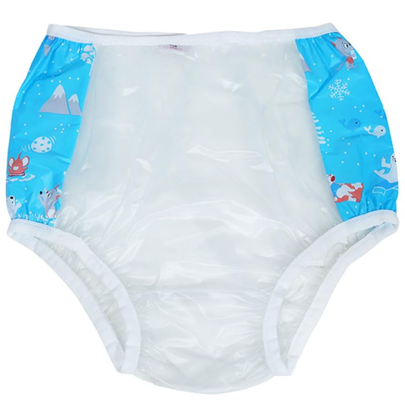 Adult Plastic Pants,Adult Cloth Diapers Covers Waterproof,PVCincontinence Elastic Band Plastic Reusable Pants,Suitable for Adult Men and Women