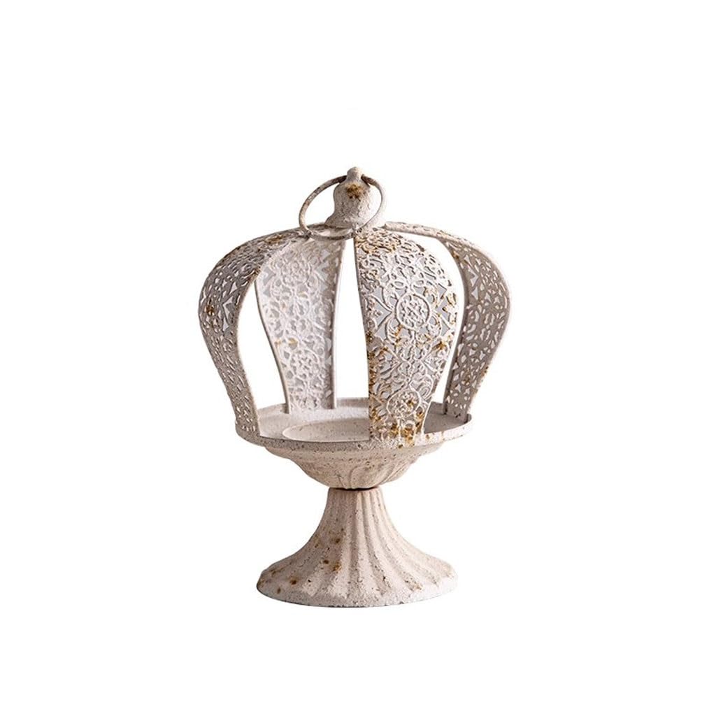 Candle Holder Creative Desktop Iron Candlestick Ornaments Homestay Old Decorations Decorate Candlestick(A)