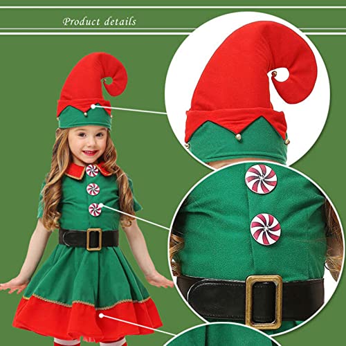 ANFUTON Costume da elfo di Natale, vestito da elfo...