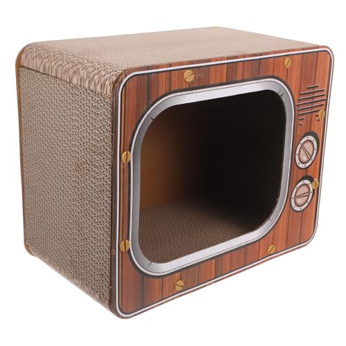 Levemolo Cardboard Cat House Scratcher Cube Cozy Cat Bed Funny Scratch Bed for All Seasons Comfortable and Secure Design for Relaxation and Play