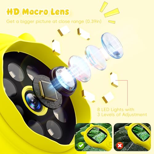 image for Ashfly Kids Magnifying Glass Educational Science Kit - Mini LED Pocket