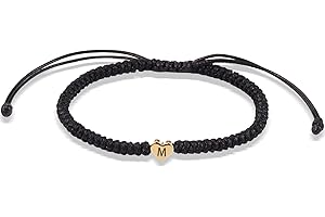M Letter Bracelets for Teen Girls: Initial Bracelets Adjustable Bracelets Personalized Jewelry Gifts