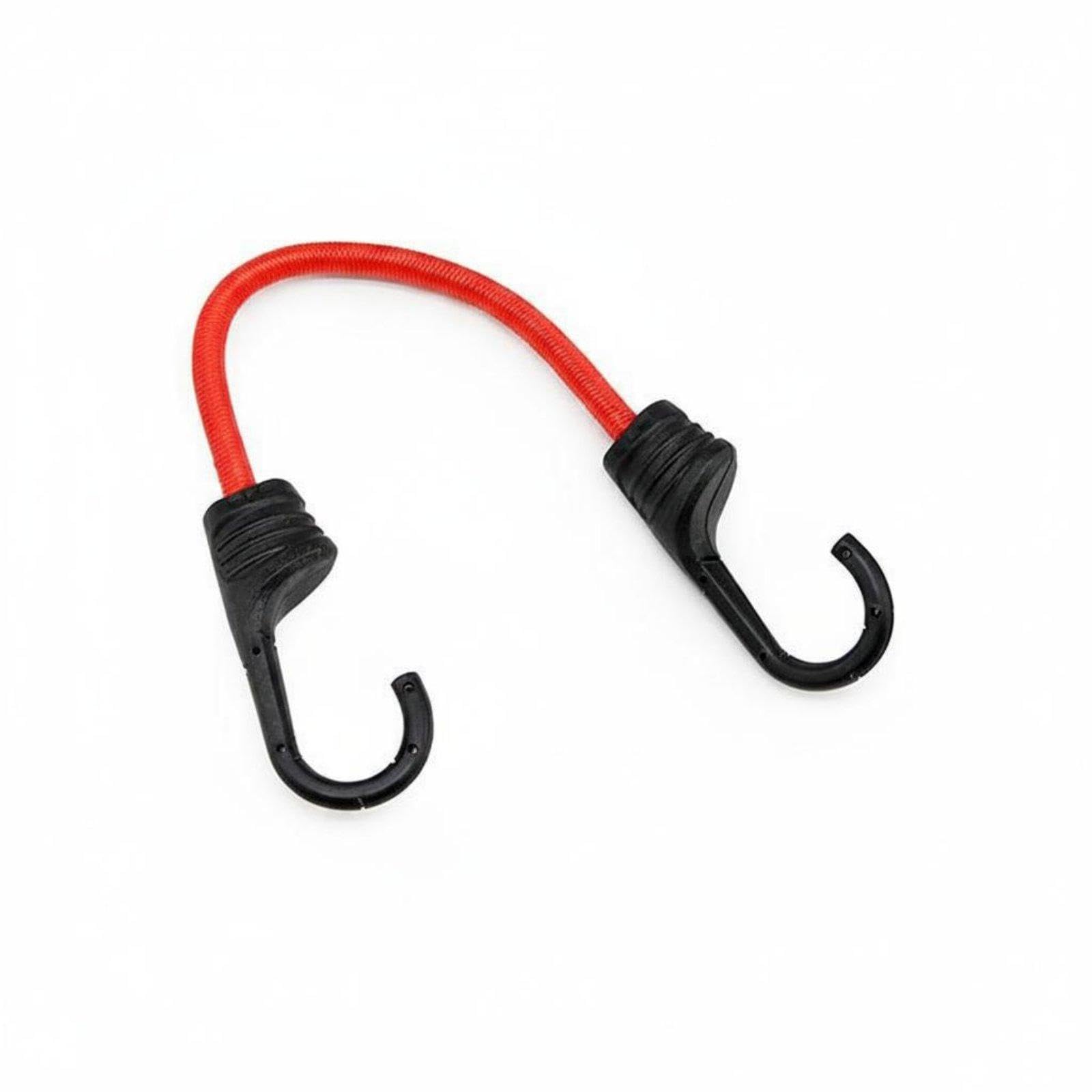 URJIX™ Elastic Luggage Rope Reinforced Hooked Bungee Cord Heavy Duty Motorcycle Cargo Strap for Motorcyclists, Cyclists, Car Trunk, Moving, Camping Red 30CM|Travel| Luggage Accessories| Luggage-image-5