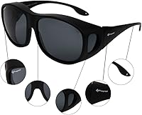 Vista 3 de Escudo solar polarizado que se ajusta sobre gafas de sol de conducción para hombres y mujeres