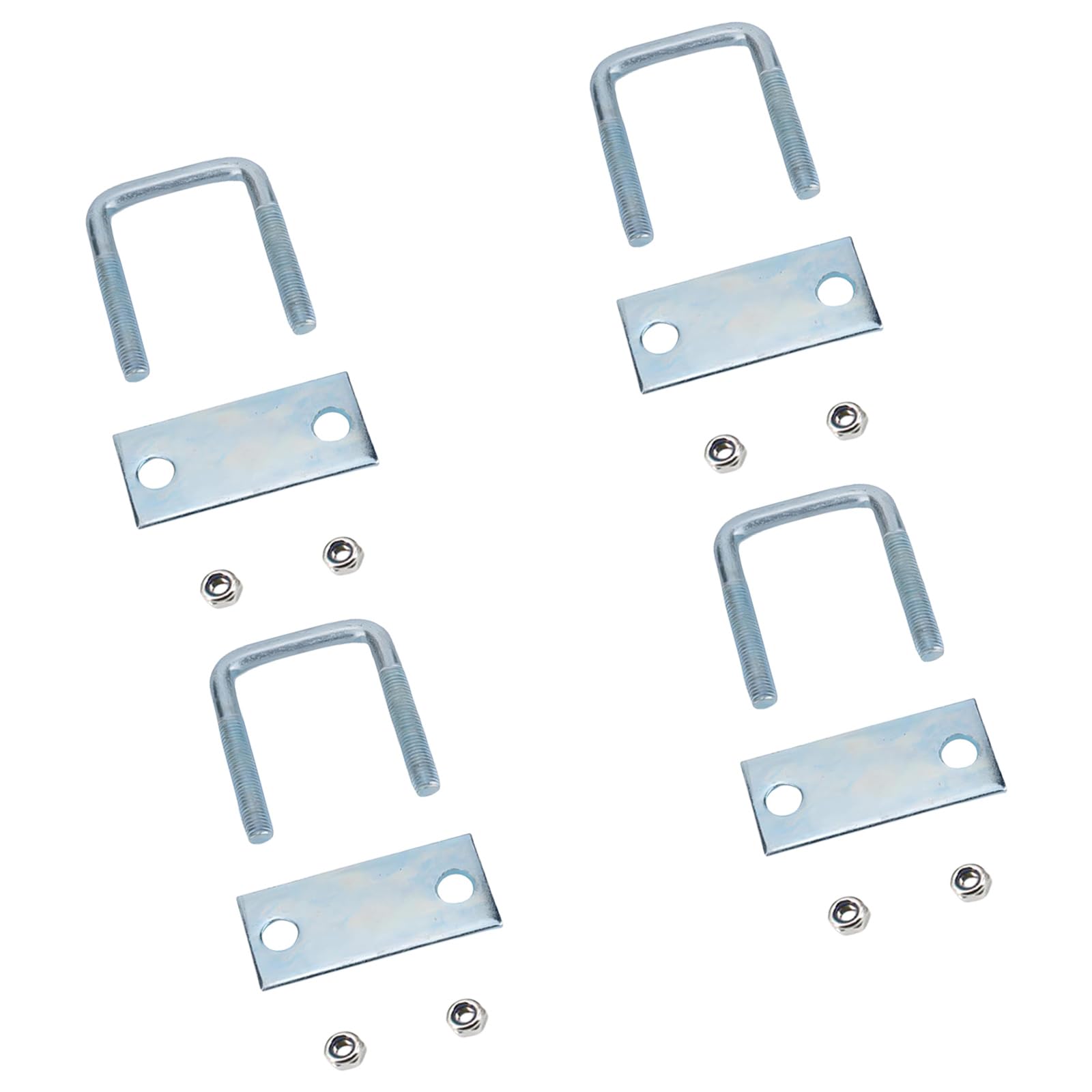 Fexxkg Small 4Pieces Rustproof U Bolt Set Accessory For Locking Spring On Sailboats Ski Boats Trailer Suspensions Easy Setups Stabilizing Spring Clamps
