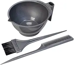Santa Clara, Kit de tintura, Tijela graduada + pincel para tintura + pente, Prata