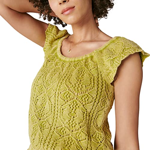 Image of Lucky Brand Womens Lucky Brand Women's Flutter Sleeve Knit PulloverPullover Sweater