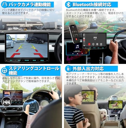 PORMIDOAUTO 10.1インチ Androidディスプレイオーディオ PRA101