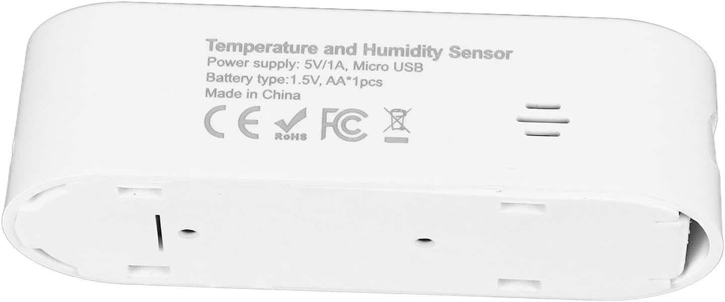 Back of the sensor showing printed specifications