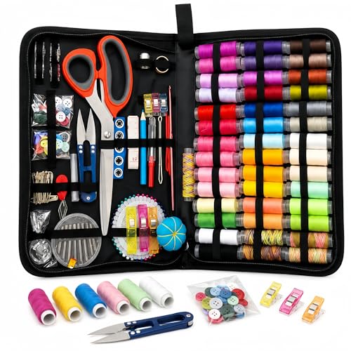 Sewing Kit for Adults Forypretty Needle and Thread Kitfor Sewing Professional Sewing Supplies Accessories with Tailor Scissors 43XL Thread 30 Needles Yarn Snips and More for Travel Home Beginners