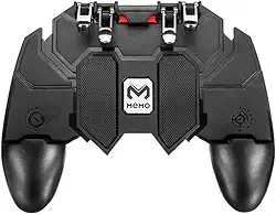 Controle Gamepad Memo AK-66, 4 Gatilhos para Celular, Compatível com PUBG e Free Fire, Ajustável 4,7-6,5 Polegadas