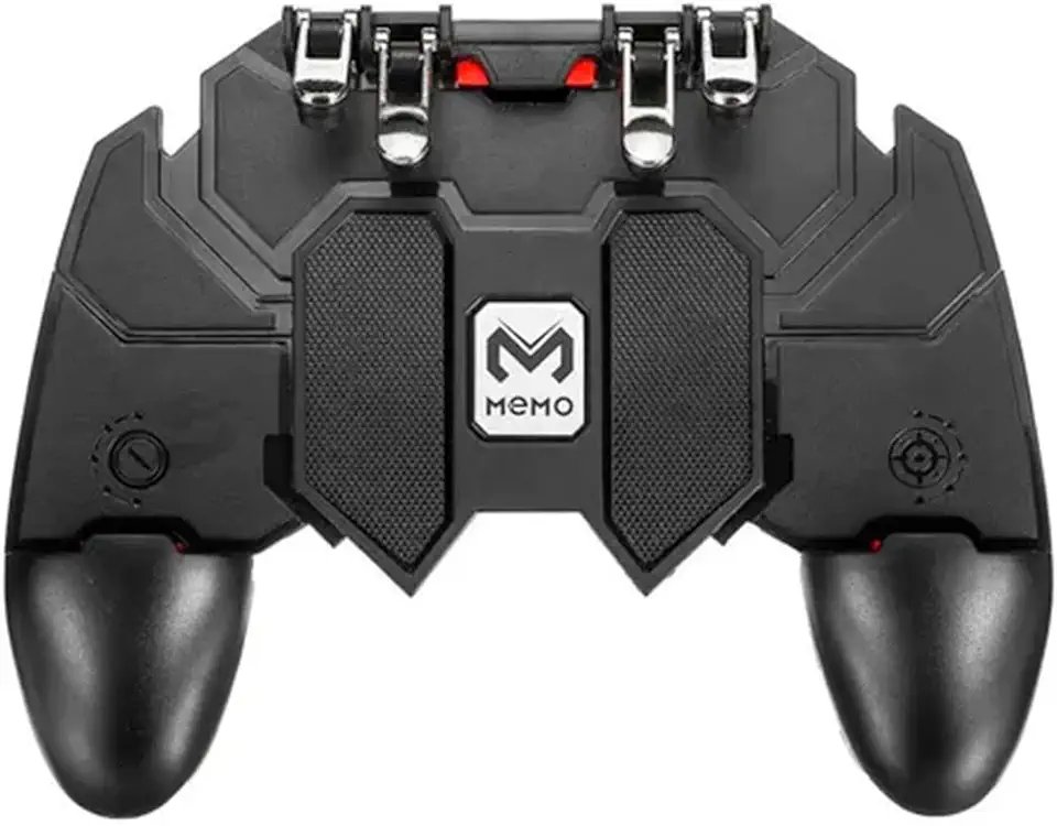 Controle Gamepad Memo AK-66, 4 Gatilhos para Celular, Compatível com PUBG e Free Fire, Ajustável 4,7-6,5 Polegadas