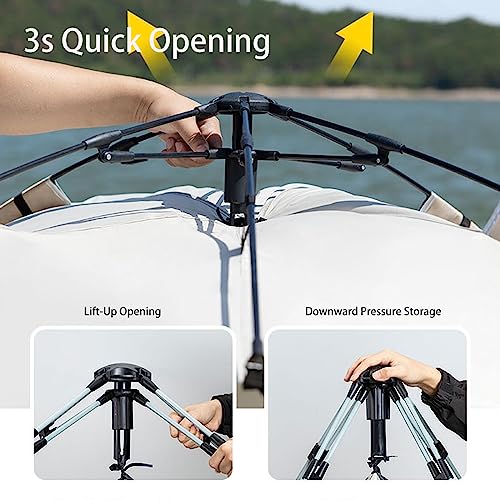 Carpa de campamento para 3-4 personas, impermeable y cortaviento miniatura 4
